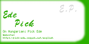 ede pick business card
